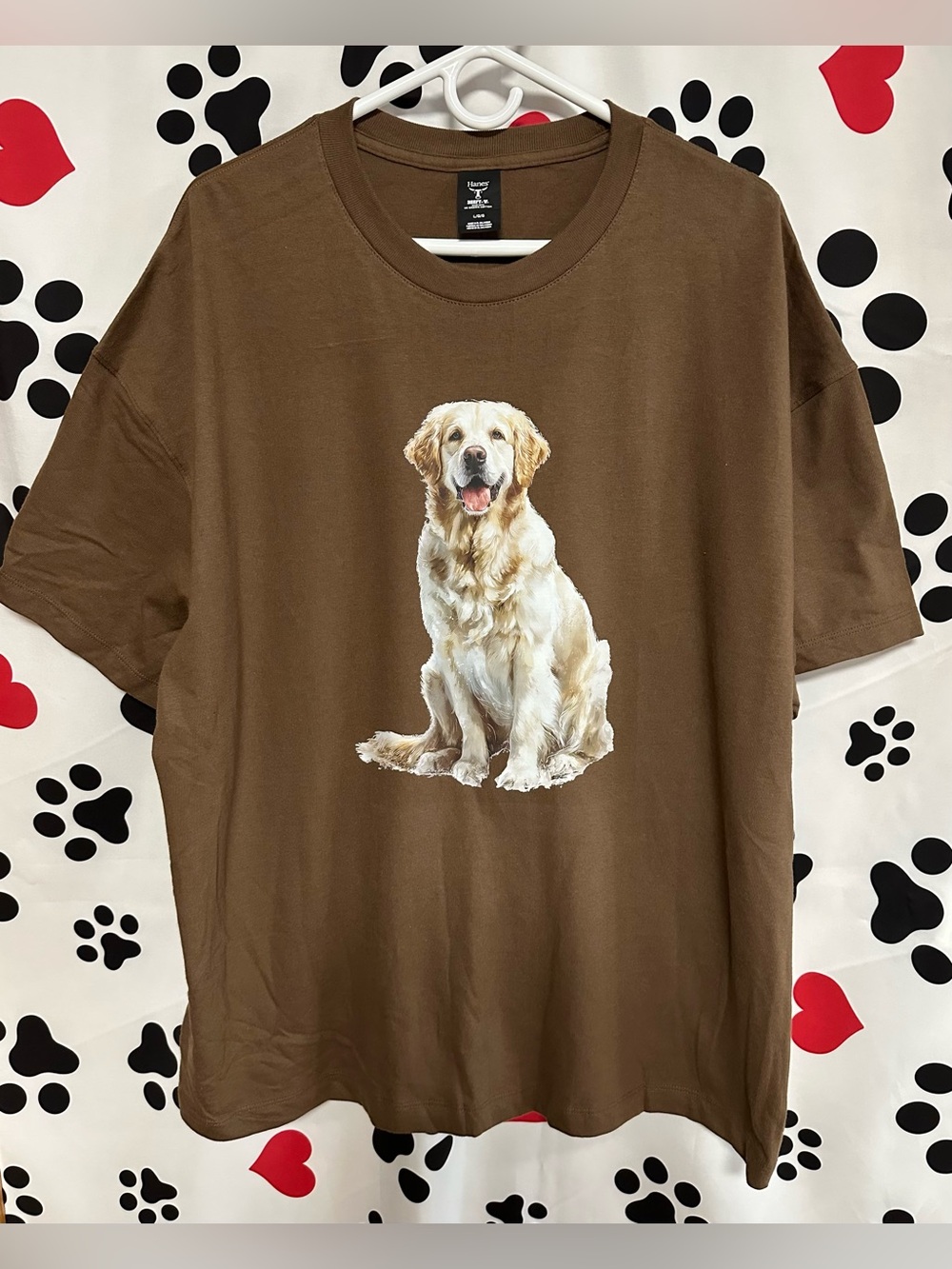 Golden Retriever Dog Graphic Crewneck T-Shirt - NWT/NIP